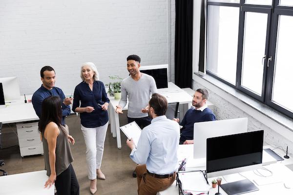 Team meeting in the office