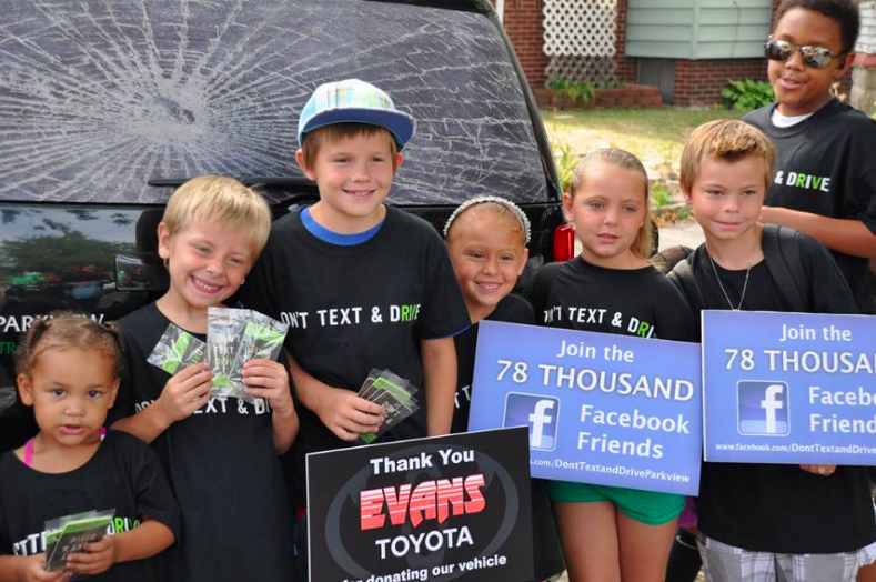 Children at an Evans Toyota event