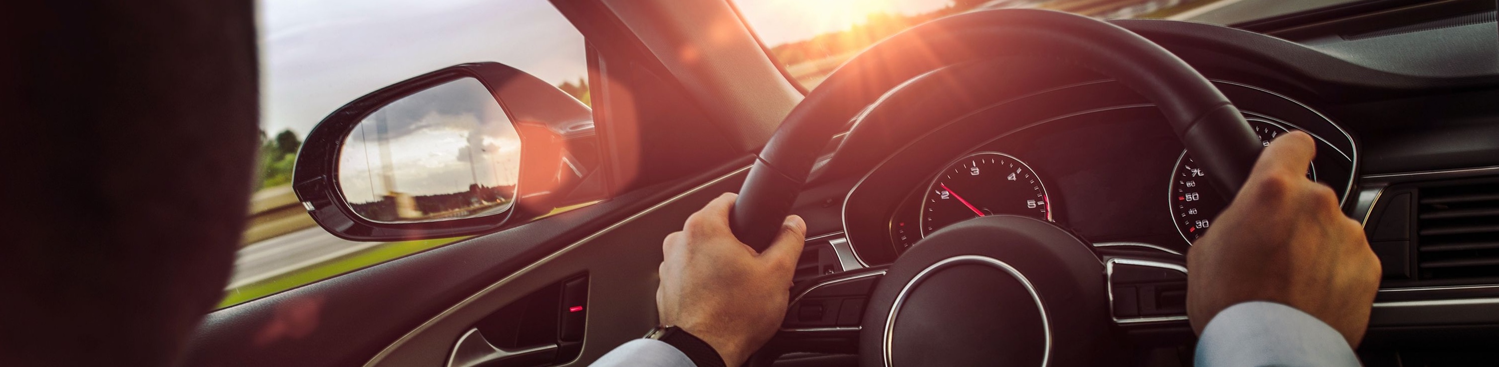 hands on steering wheel