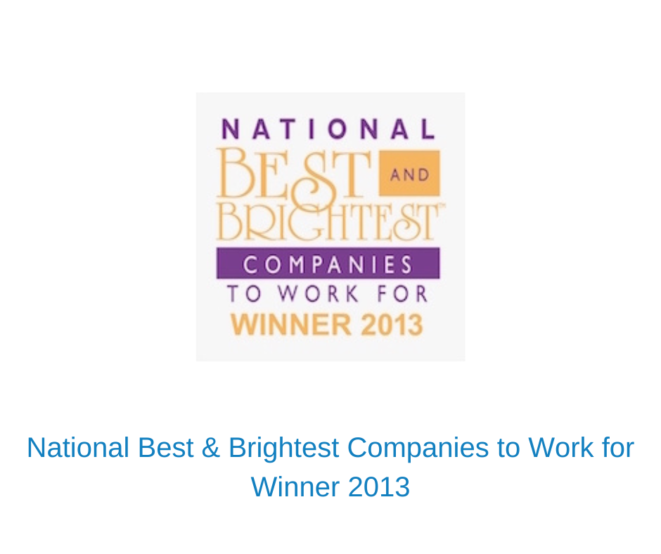 National Best & Brightest Companies to Work for Winner 2013
