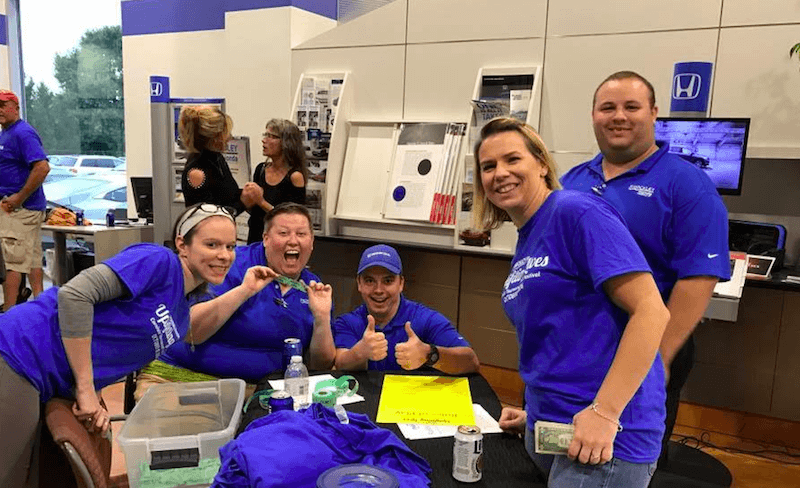 Shockley employees at a community event