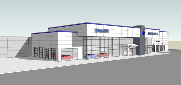 Computer rendering of the Subaru St. Paul dealership